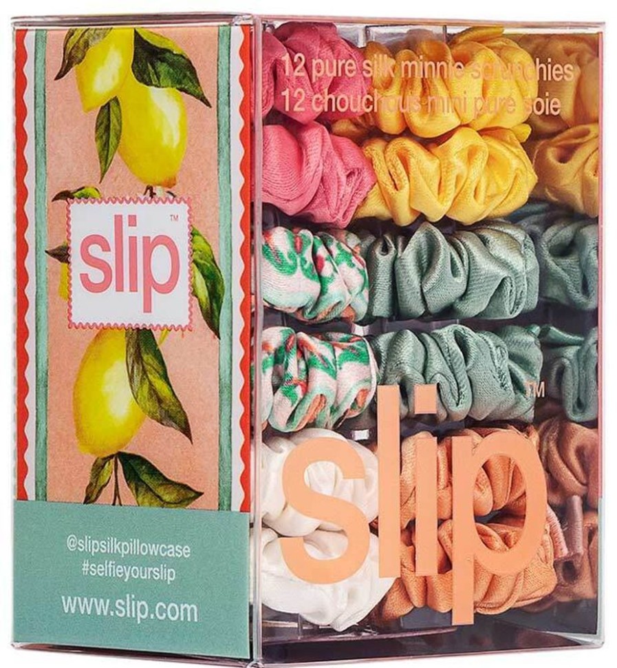 Hair Slip Accessories & Towels | Pure Silk Minnie Scrunchies - Italian Summer
