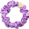 Hair By Eloise Accessories & Towels | Gold Heart Silk Scrunchie Lilac