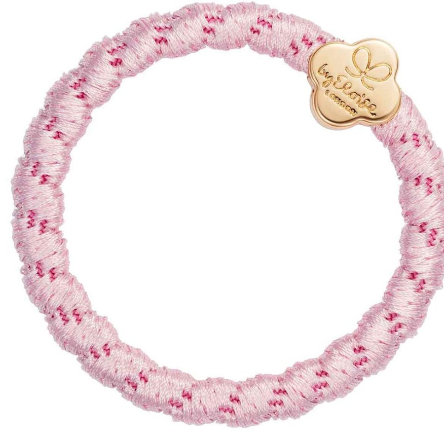 Hair By Eloise Accessories & Towels | Woven Gold Quatrefoil Soft Pink
