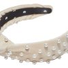 Hair Lele Sadoughi Accessories & Towels | Pearl Embellished Velvet Gigi Headband